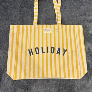 Sézane Striped Yellow Tote Bag